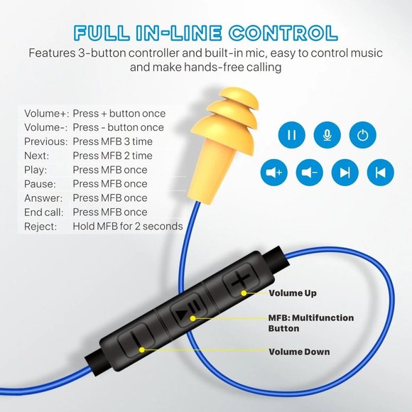 MiPeace Headphones Mipeace Wired Noiseisolating Headphones Earbuds